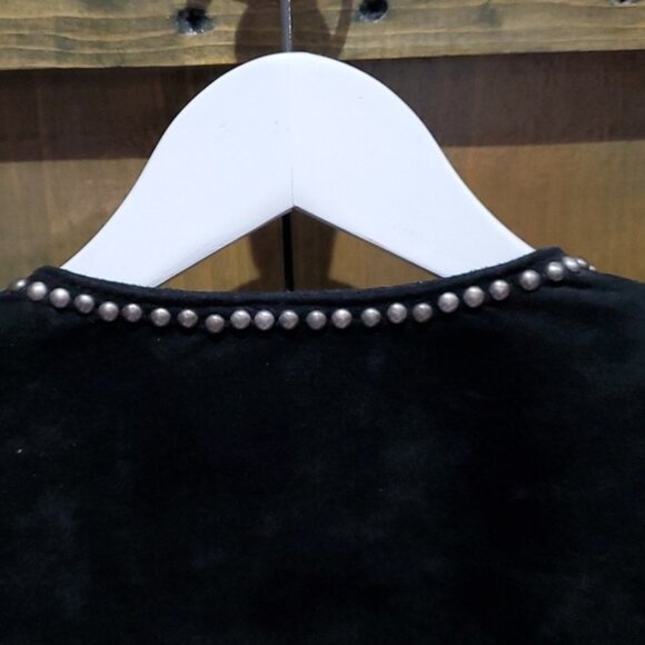 DOUBLE D RANCH BLACK SUEDE LEATHER BLAZER JACKET TURQUOISE  SIZE LARGE C… - Picture 5 of 12